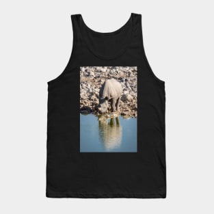 White Rhino Drinking, Etosha Tank Top